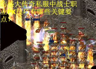 仿盛大传奇私服中战士职业PK技巧有哪些关键要点？