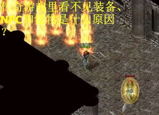 传奇游戏里看不见装备、NPC和怪物是什么原因？
