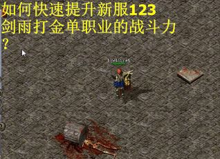 如何快速提升新服123剑雨打金单职业的战斗力?